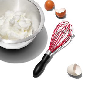 OXO Good Grips whisks fit neatly in a utensil drawer.