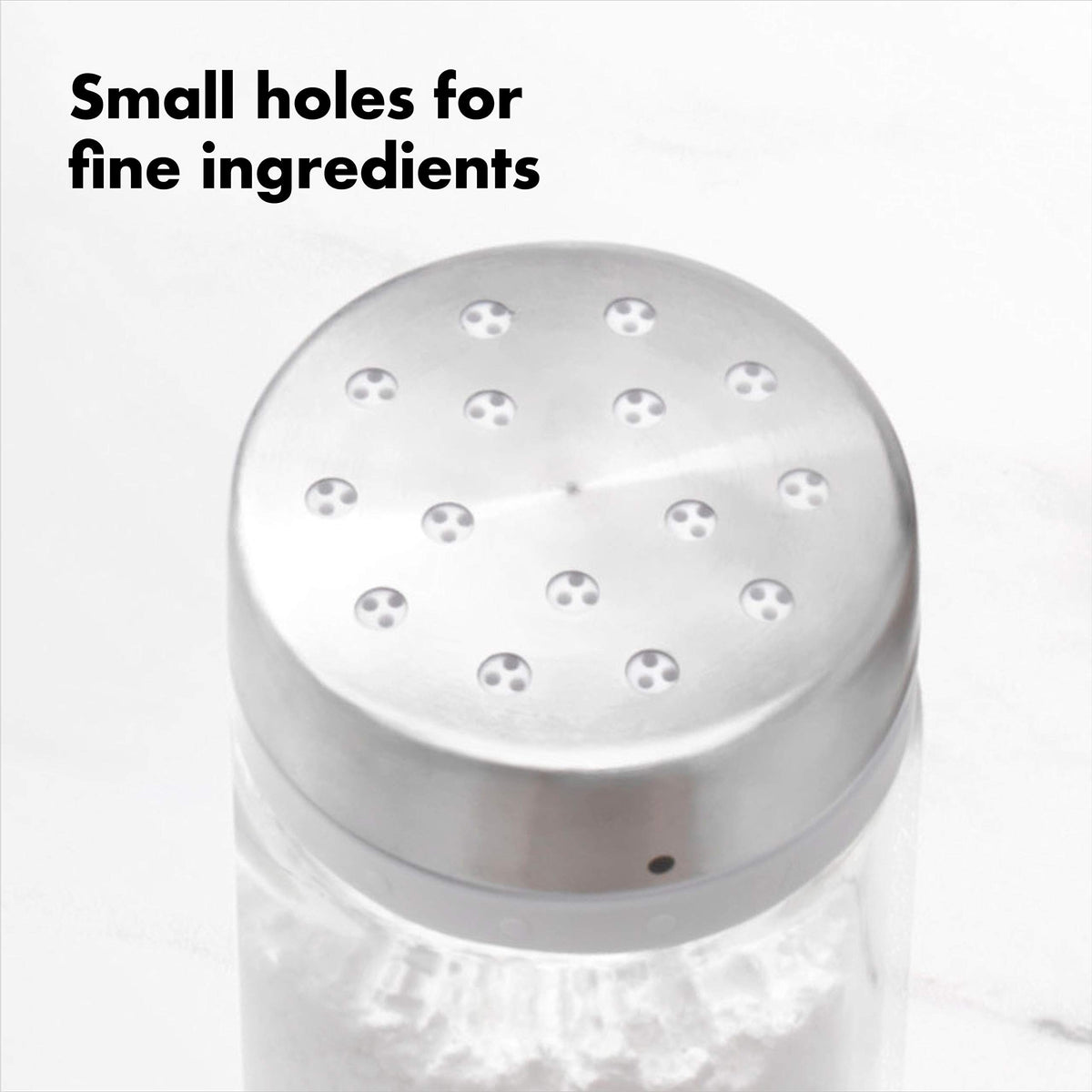OXO Good Grips Adjustable Shaker small holes perfect for powdered sugar and cinnamon.