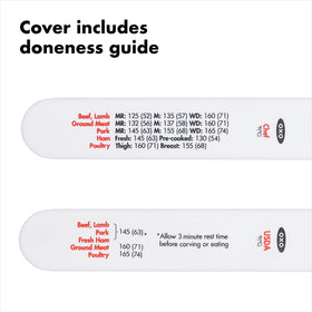 Dial highlights chef-recommended temperatures at a glance.