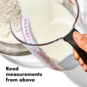 OXO Good Grips angled measuring cup 2-cup angle view helps read metrics without bending.