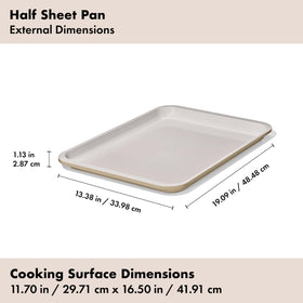Top surface dimension markings on OXO bakeware for quick sizing