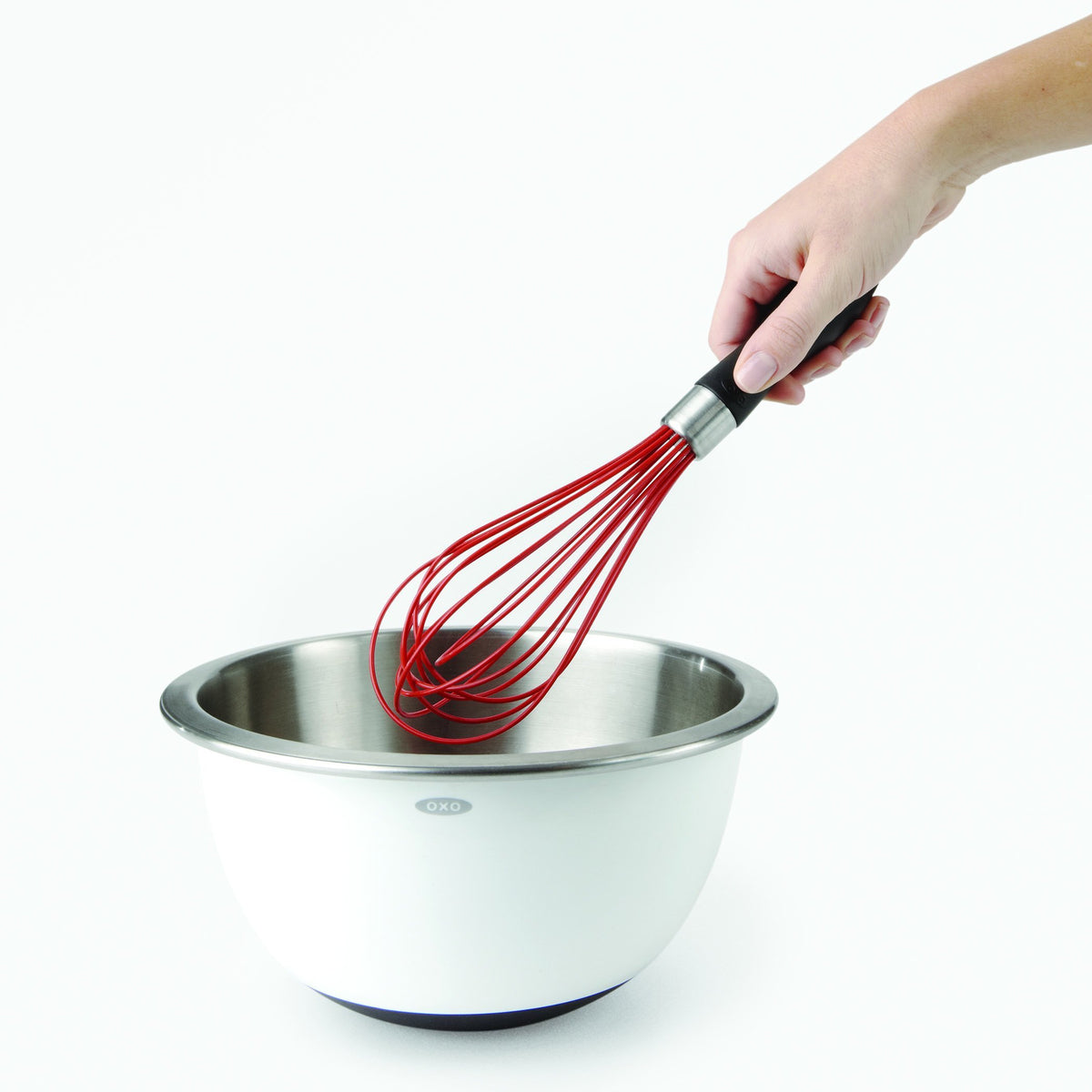 OXO Good Grips balloon whisk is dishwasher-safe, easy to clean after cooking