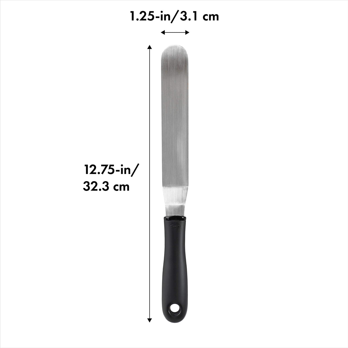 OXO Good Grips Bent Icing Spatula soft non slip handle for comfortable decorating sessions.