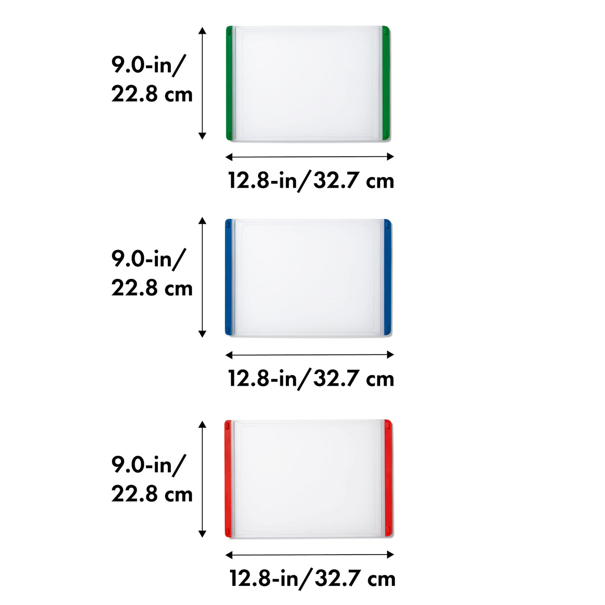 OXO Good Grips blue cutting board designed to help prevent cross-contact with fish.