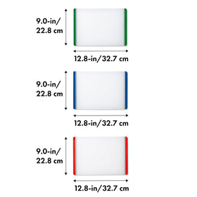 OXO Good Grips blue cutting board designed to help prevent cross-contact with fish.