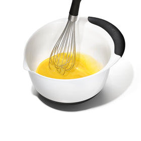Color variants of OXO Good Grips bowls add blue, green, and yellow kitchen accents.