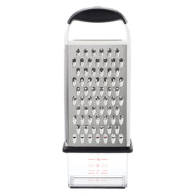 OXO Good Grips Box Grater coarse surface for fast cheese grating with stability