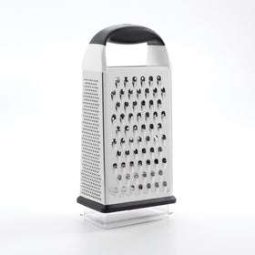 OXO Good Grips Box Grater detachable container catches and measures grated ingredients