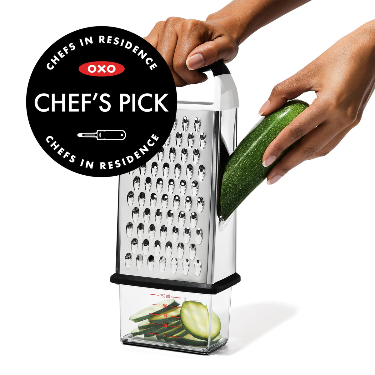 OXO Good Grips Box Grater medium surface for vegetables with smooth results