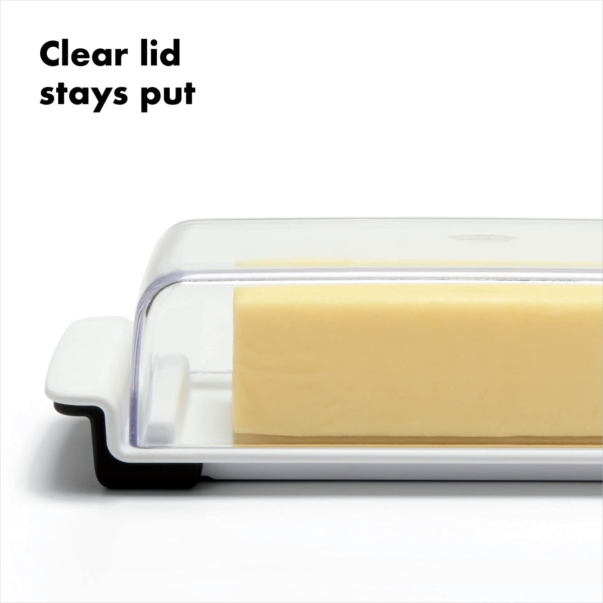 OXO Good Grips Butter Dish includes tablespoon markings for precise portions.