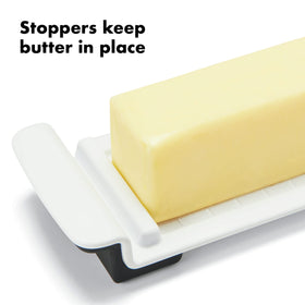OXO Good Grips Butter Dish short-stick compatibility for compact portions.