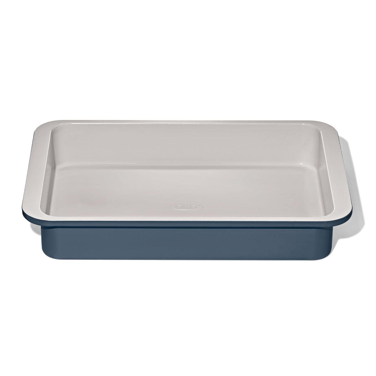 OXO Good Grips cake pan top view shows even browning and easy release