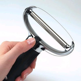 OXO Good Grips Cheese Slicer features die-cast zinc body and soft non-slip handle