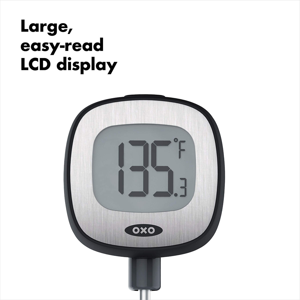 OXO Good Grips Chef's Precision thermometer pivoting head for easy viewing