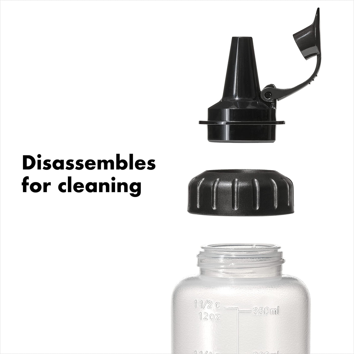 Thin tip on the OXO Chef's Squeeze Bottle for delicate drizzles