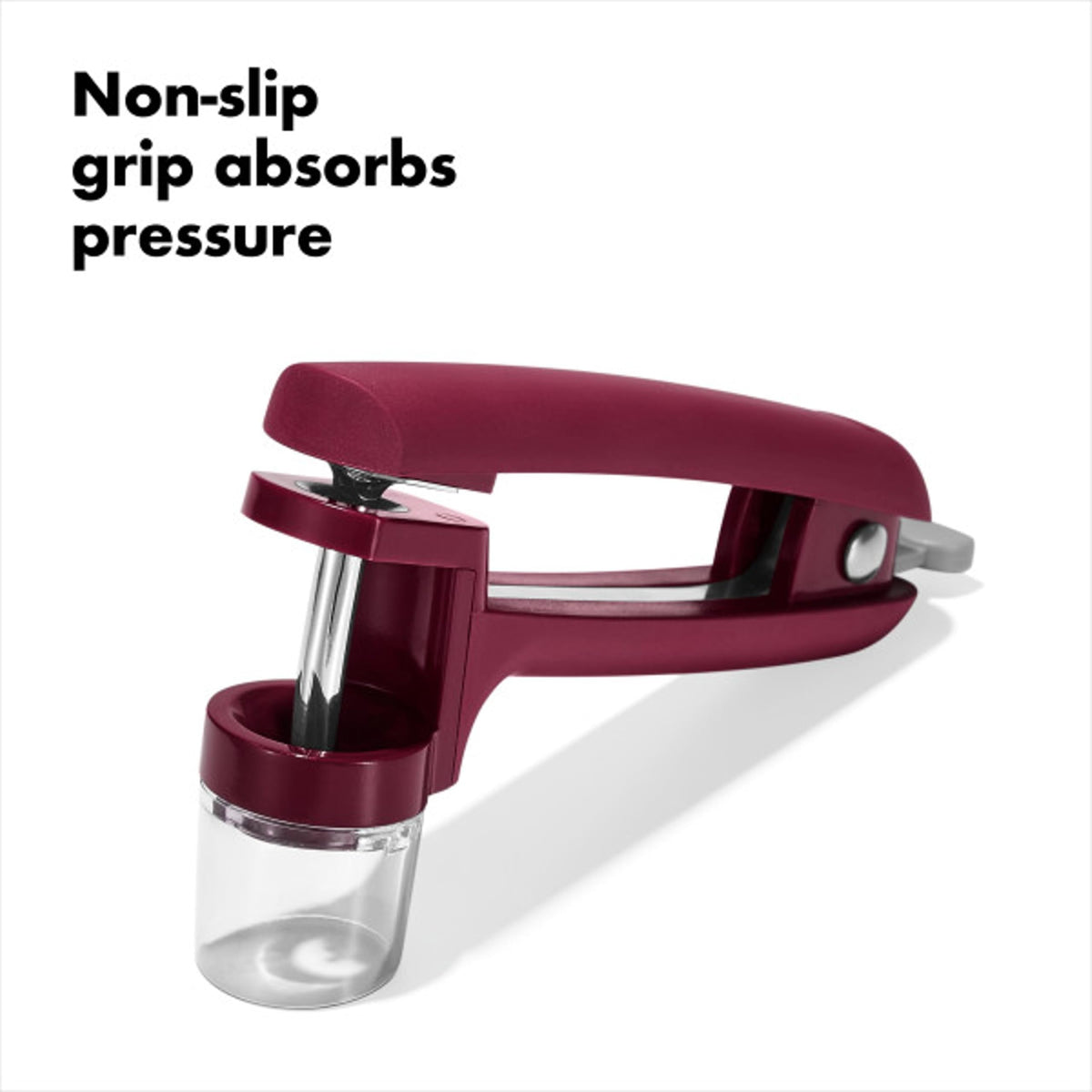 OXO Good Grips Cherry and Olive Pitter is dishwasher safe for easy cleanup.