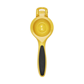 OXO Good Grips Citrus Squeezer front view with non-slip handles for comfortable juicing.