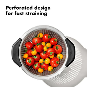 OXO Good Grips colander perforated surface for fast draining