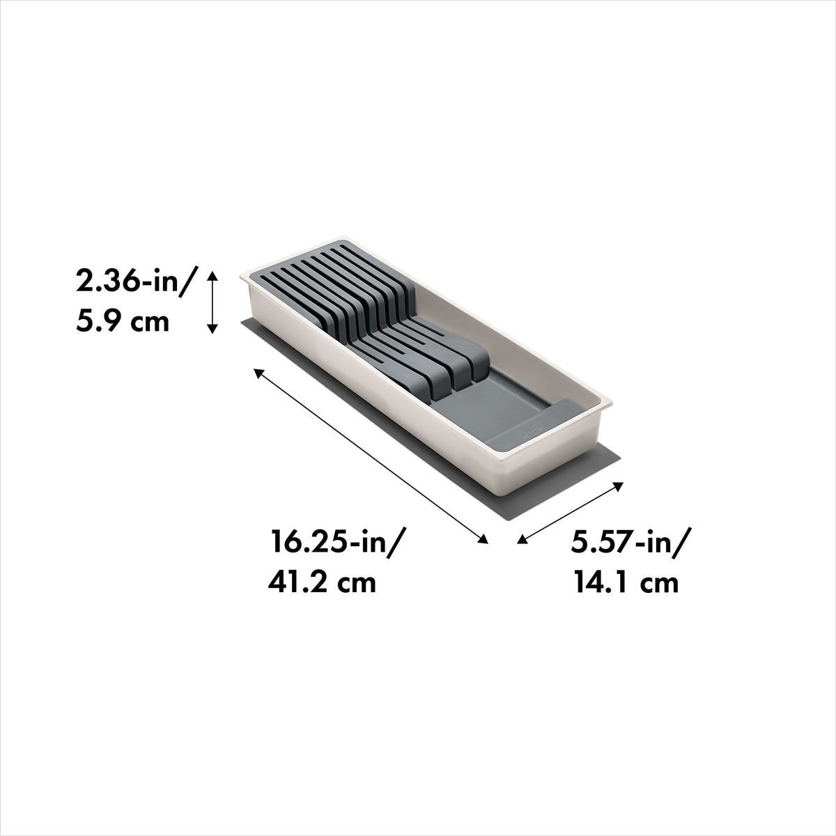 Close-up of small-knife slots for organized, safe access.
