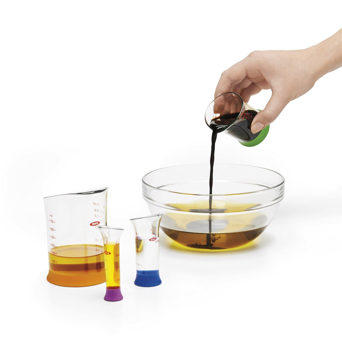 OXO Good Grips compact nesting design saves kitchen space.