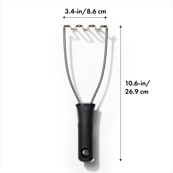 OXO Good Grips compact, sturdy masher stores easily beside other tools.