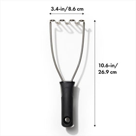 OXO Good Grips compact, sturdy masher stores easily beside other tools.