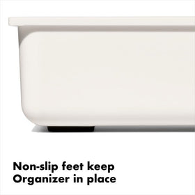OXO Good Grips Compact Utensil Organizer with square corners creates a clean, gap-free look