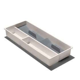 OXO Good Grips Compact Utensil Organizer top view shows space-saving drawer organization