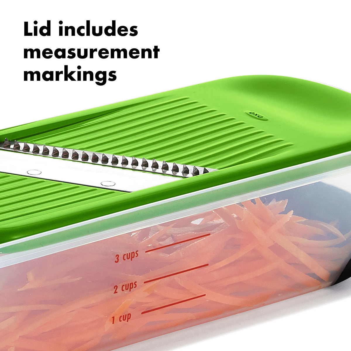 OXO Good Grips Complete Grate & Slice Set julienne surface for precise matchstick strips