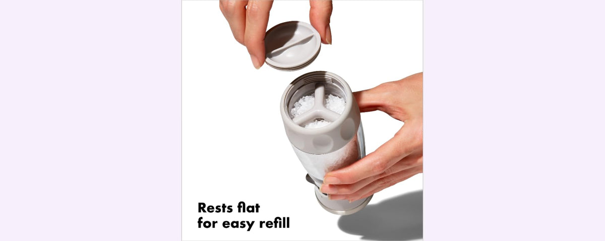 OXO Good Grips Contoured Salt Grinder with non-slip grip for comfortable use