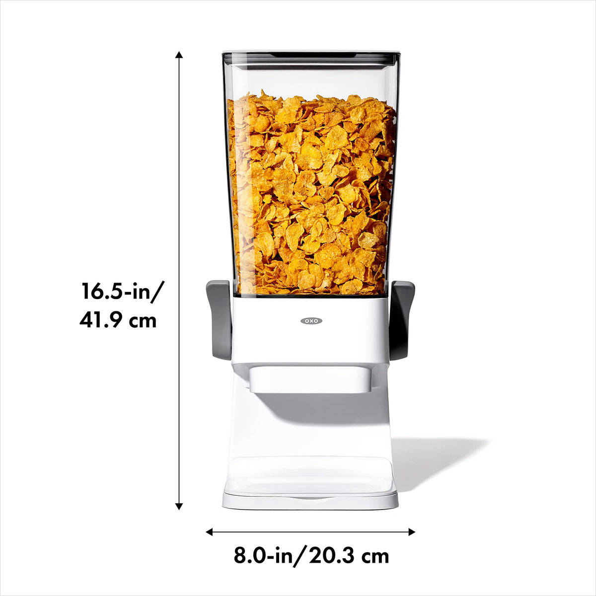 OXO Good Grips dispenser locks into place for secure storage.