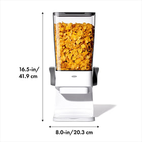 OXO Good Grips dispenser locks into place for secure storage.
