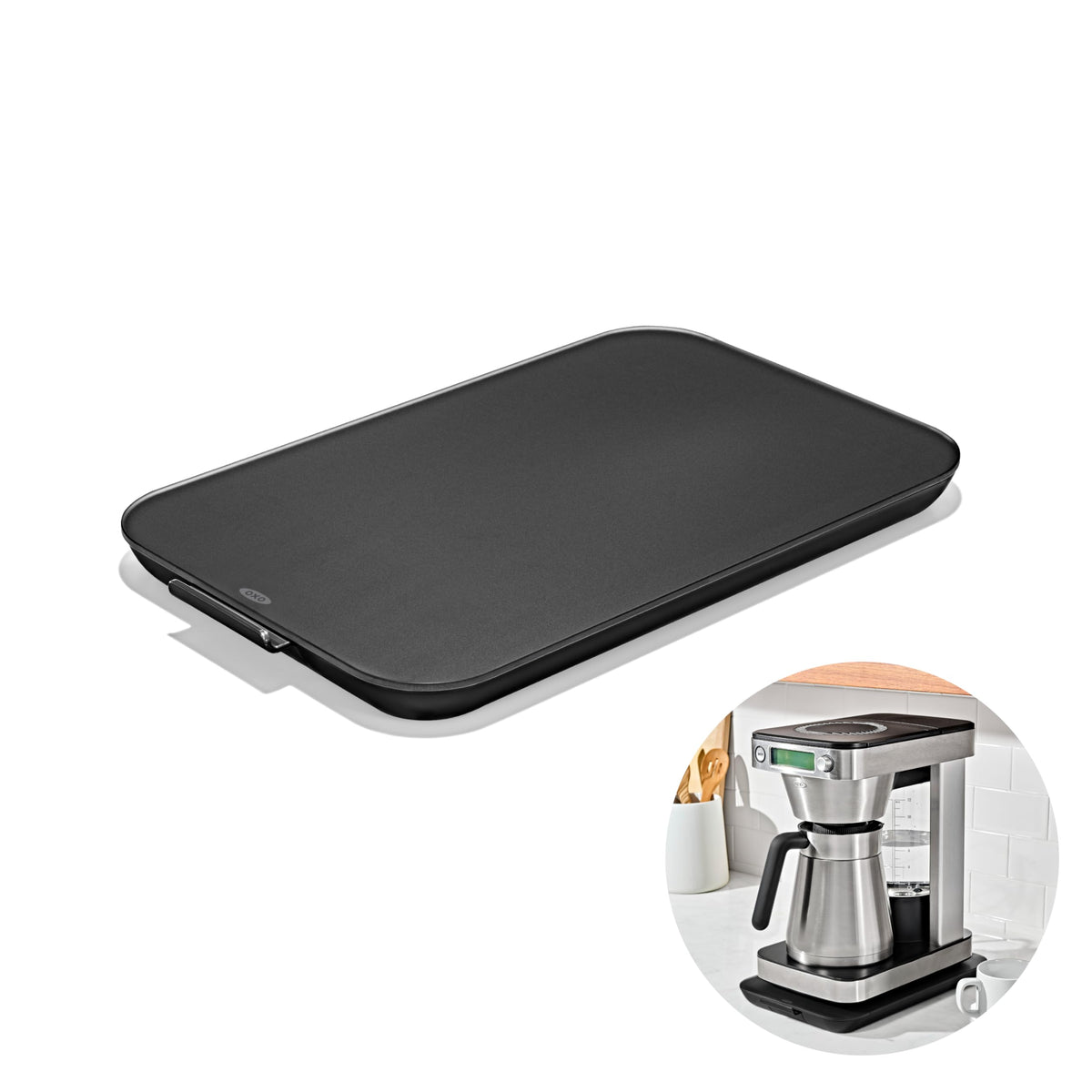 OXO Good Grips Countertop Slider front view showing slim profile for quick appliance access