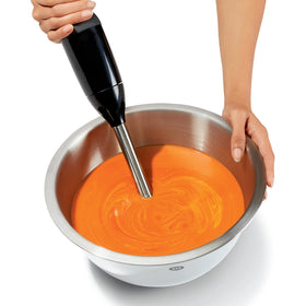 OXO Good Grips curved interior with no corners for easy mixing and cleaning.
