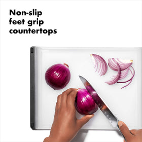 OXO Good Grips dishwasher-safe cutting board for easy cleaning