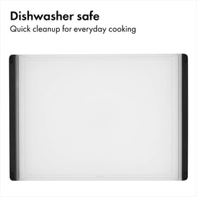 OXO Good Grips board with easy-pour corners simplifies juice disposal.