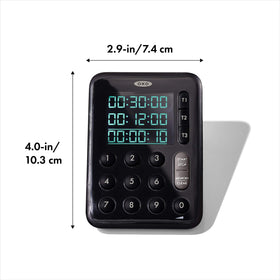 OXO Good Grips angled base keeps timer steady during use