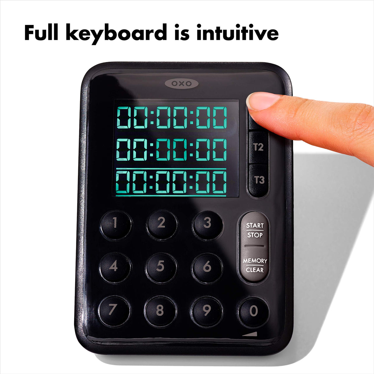 OXO Good Grips timer keypad enables quick one-handed timer setting