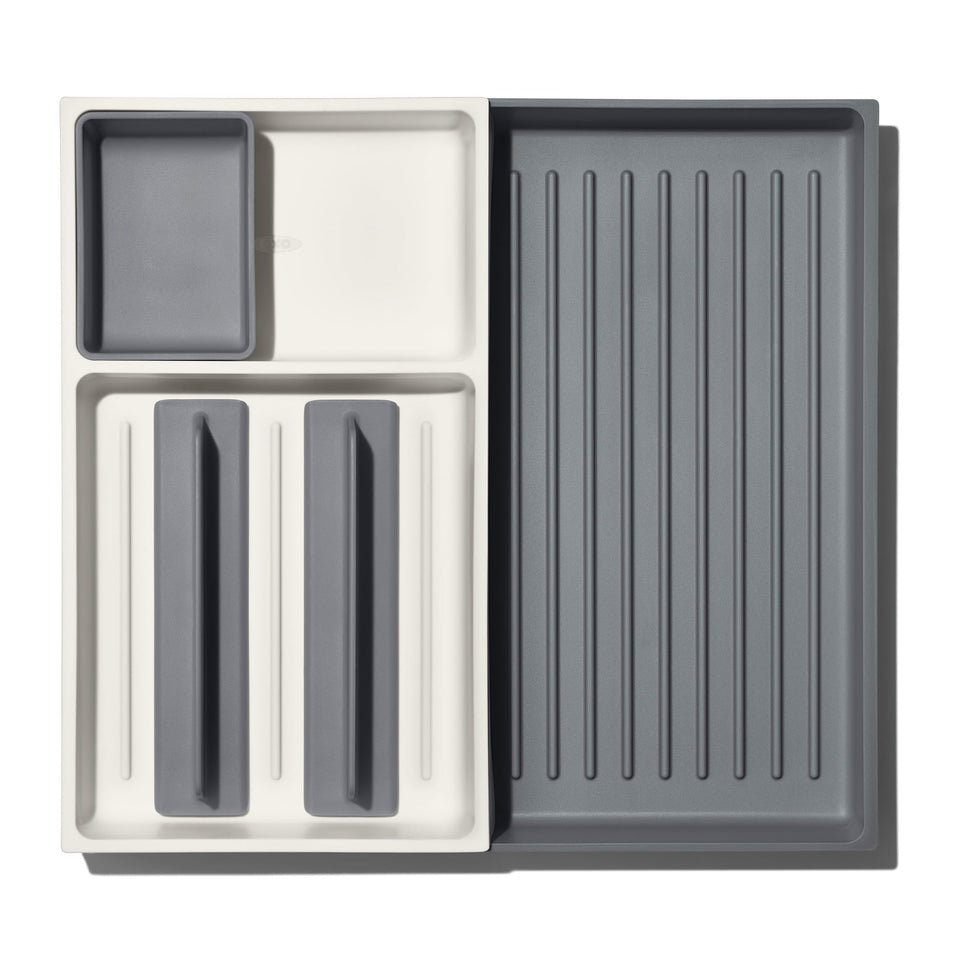 OXO Good Grips Drawer large expandable open area for irregular utensils, keeping drawers tidy