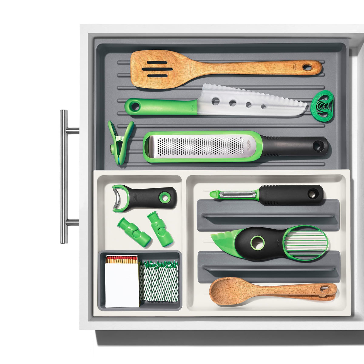 OXO Good Grips Drawer non-slip feet keep it steady during use
