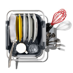 OXO Good Grips drying setup designed to reduce countertop clutter