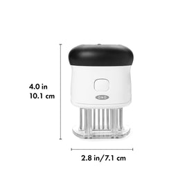 OXO Good Grips Easy-Clean Bladed Meat Tenderizer fifty-blade system for versatile tenderizing.