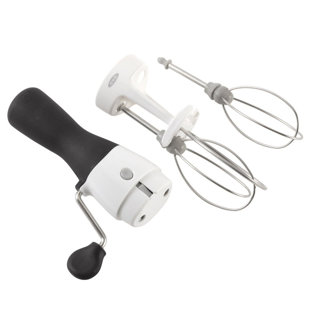 OXO Good Grips Egg Beater crank action for airy mixtures with effortless control.
