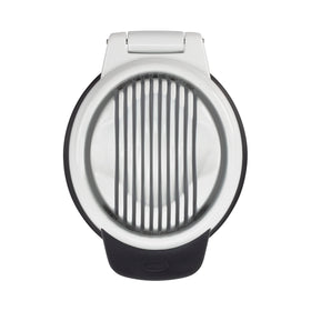OXO Good Grips Egg Slicer base ready for stable slicing on a counter.