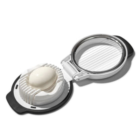 OXO Good Grips Egg Slicer non slip base keeps slicing steady.