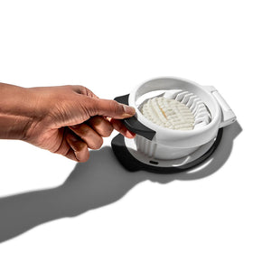 OXO Good Grips Egg Slicer top rack dishwasher safe for cleanup.