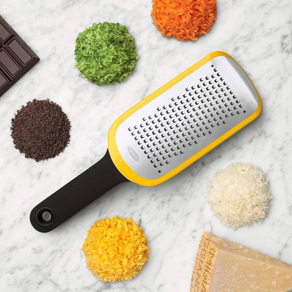 OXO Good Grips Etched Medium Grater with protective cover for safe storage