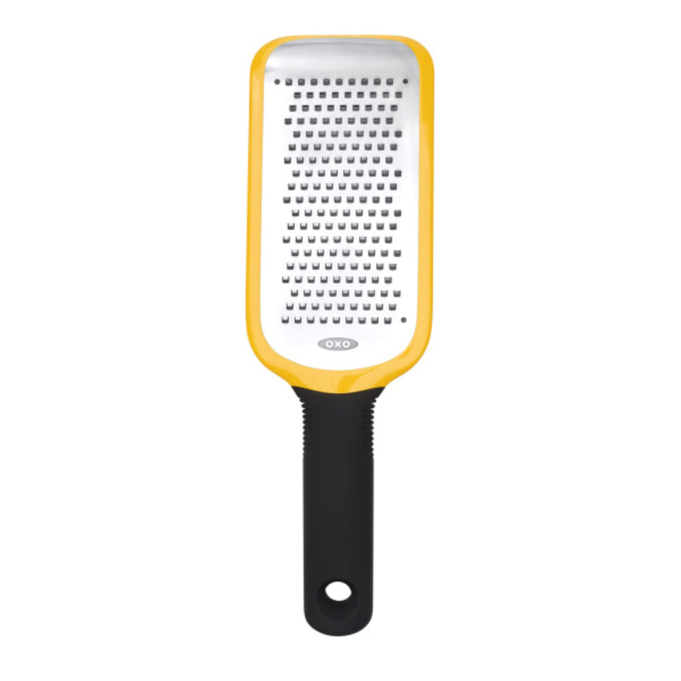 OXO Good Grips Etched Medium Grater close-up of sharp surface for fast zesting