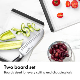 OXO Good Grips everyday board top view ideal for family meals and daily prep.