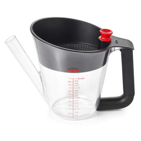 OXO Good Grips 4 Cup Fat Separator captures pan drippings efficiently.